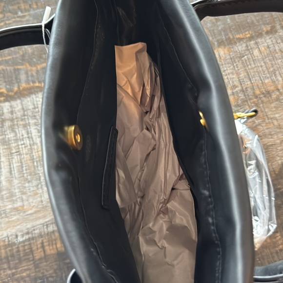 Melie Bianco Lyndsey Vegan Leather Woven Crossbody Purse Black NWT Anthropology - Picture 3 of 7